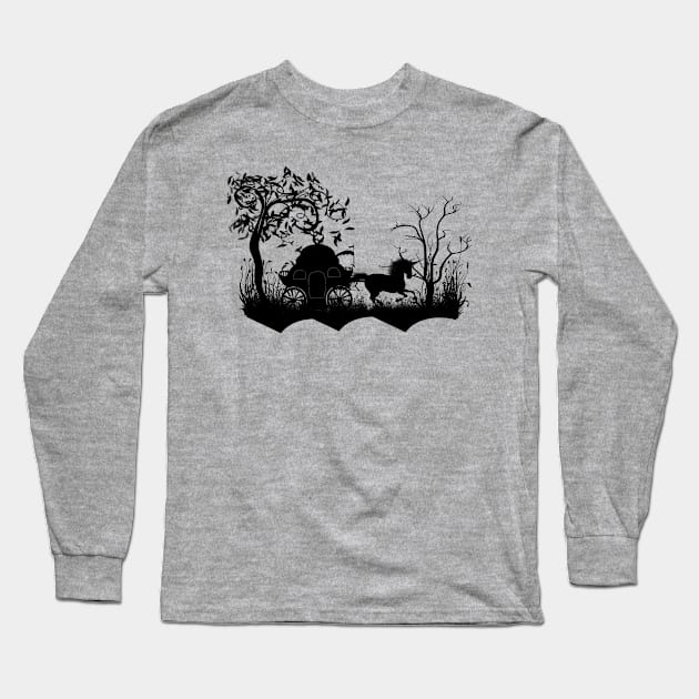 Drive in the night by carriage Long Sleeve T-Shirt by Nicky2342